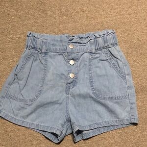 Denim Short Button Down Large Girls